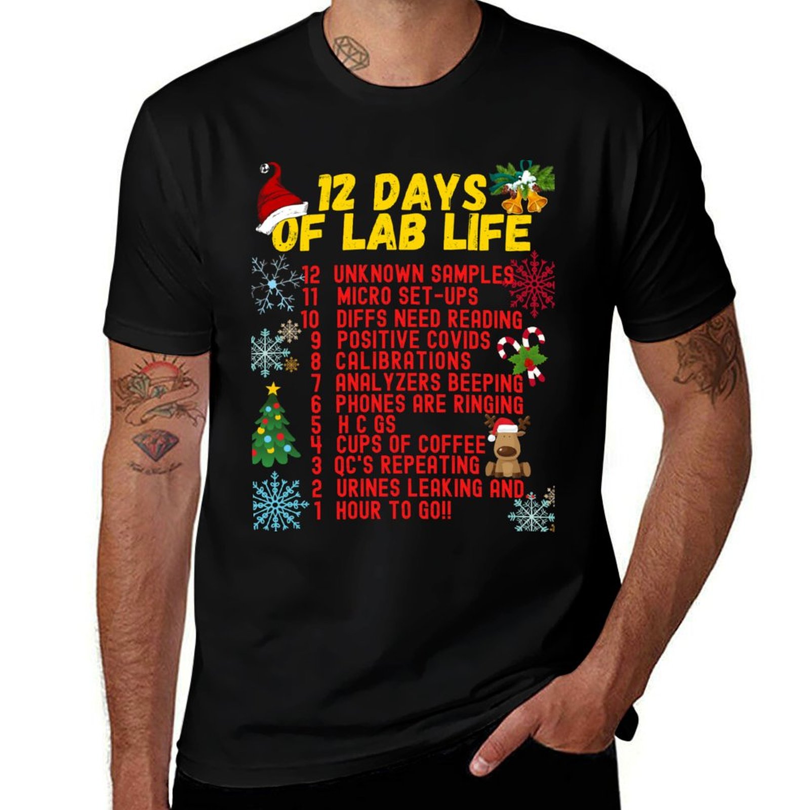 Medical Lab Day - Футболка «12 DAYS OF LAB LIFE